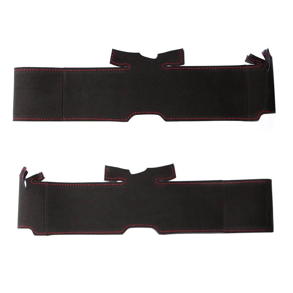 MEWANT Handgenähtes schwarzes Veloursleder-Lenkradbezug für E39 E46 325i E53 X5 Zubehör Protector Automotive Interior Skin von MEWANT