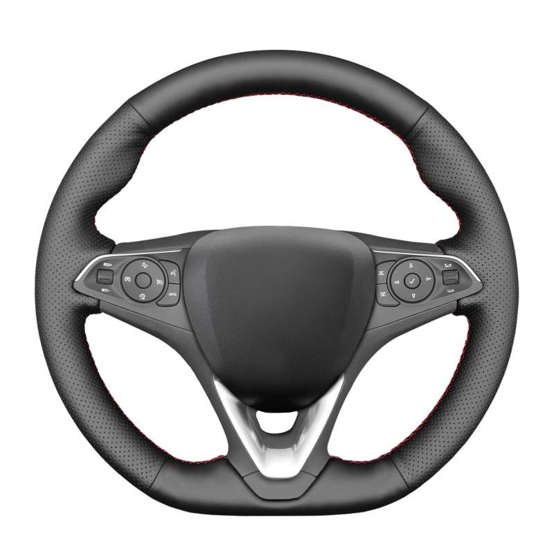 MEWANT Lenkradbezug für Opel Astra K / Corsa F / Corsa E (OPC) / Combo E / Grandland X / Insignia / Insignia CT / Mokka Hand Nähen Lenkradhülle aus Mikrofaser-Leder Lenkradschoner von MEWANT