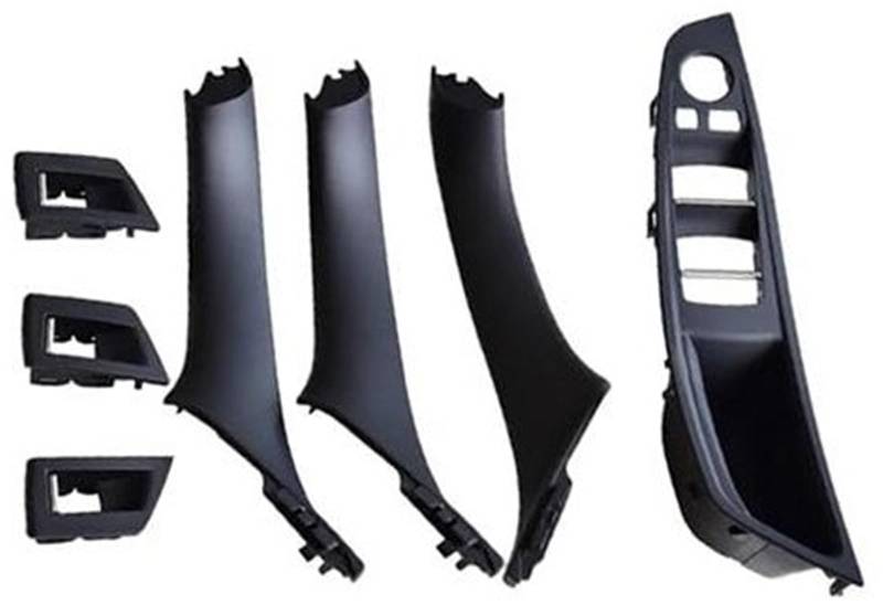 MEXWLOP, for, F10 2010-2017 RHD rechts vorne Auto Fahrersitz Armlehne Innentürgriff Innenverkleidung Pull Trim Cover Autotür-Zuziehgriff(Black-7Pcs) von MEXWLOP