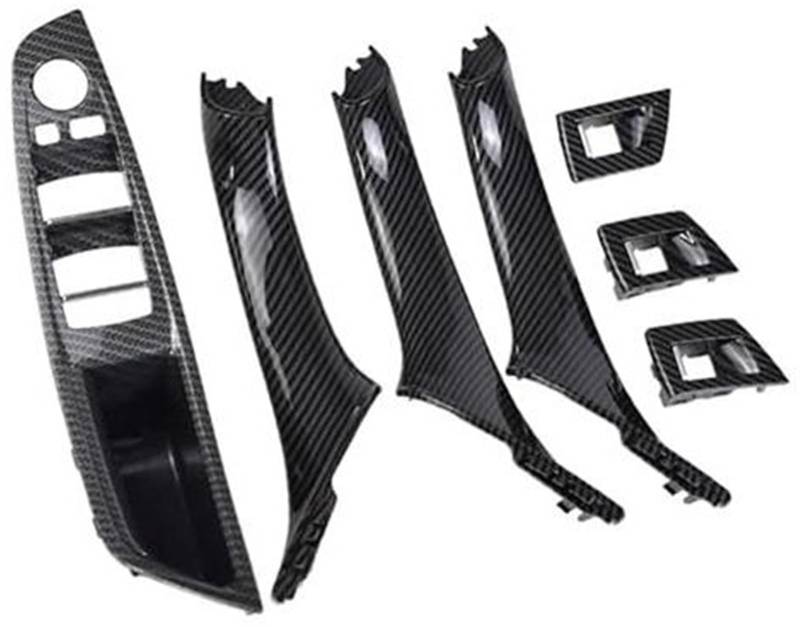 MEXWLOP, for, F10 2010-2017 RHD rechts vorne Auto Fahrersitz Armlehne Innentürgriff Innenverkleidung Pull Trim Cover Autotür-Zuziehgriff(Carbon-7pcs) von MEXWLOP