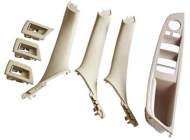 MEXWLOP, for, F10 2010-2017 RHD rechts vorne Auto Fahrersitz Armlehne Innentürgriff Innenverkleidung Pull Trim Cover Autotür-Zuziehgriff(Oyster-7Pcs) von MEXWLOP