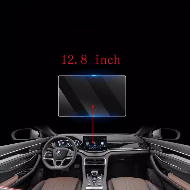 MEXWLOP, for BYD, Song Plus-dmi 2021 2022 2023 12,8 Zoll GPS-Navigations-Center-Bildschirm und Dashboard-Bildschirm Schutzfolie aus gehärtetem Glas Blendfreie Autoscheibenfolie(GPS12.8 inch) von MEXWLOP