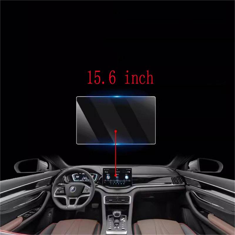 MEXWLOP, for BYD, Song Plus-dmi 2021 2022 2023 15,6 Zoll GPS-Navigations-Center-Bildschirm und Dashboard-Bildschirm Schutzfolie aus gehärtetem Glas Blendfreie Autoscheibenfolie(GPS 15.6 inch) von MEXWLOP