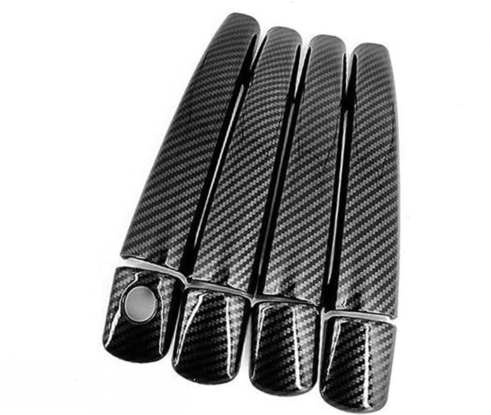 MEXWLOP, for FIAT, Scudo 2007–2017, Chrom-Carbonfaser-Türgriffabdeckungsverkleidung Türgriffabdeckung aus Kohlefaser(Black) von MEXWLOP