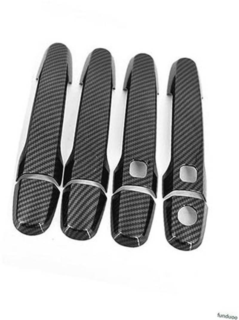 MEXWLOP, for Hyundai, Santa Fe 2007 2008 2009 2010 2011 2012 Kohlefaser-Chrom-Autotürgriffabdeckung Türgriffabdeckung aus Kohlefaser(Black 2 Buttons) von MEXWLOP