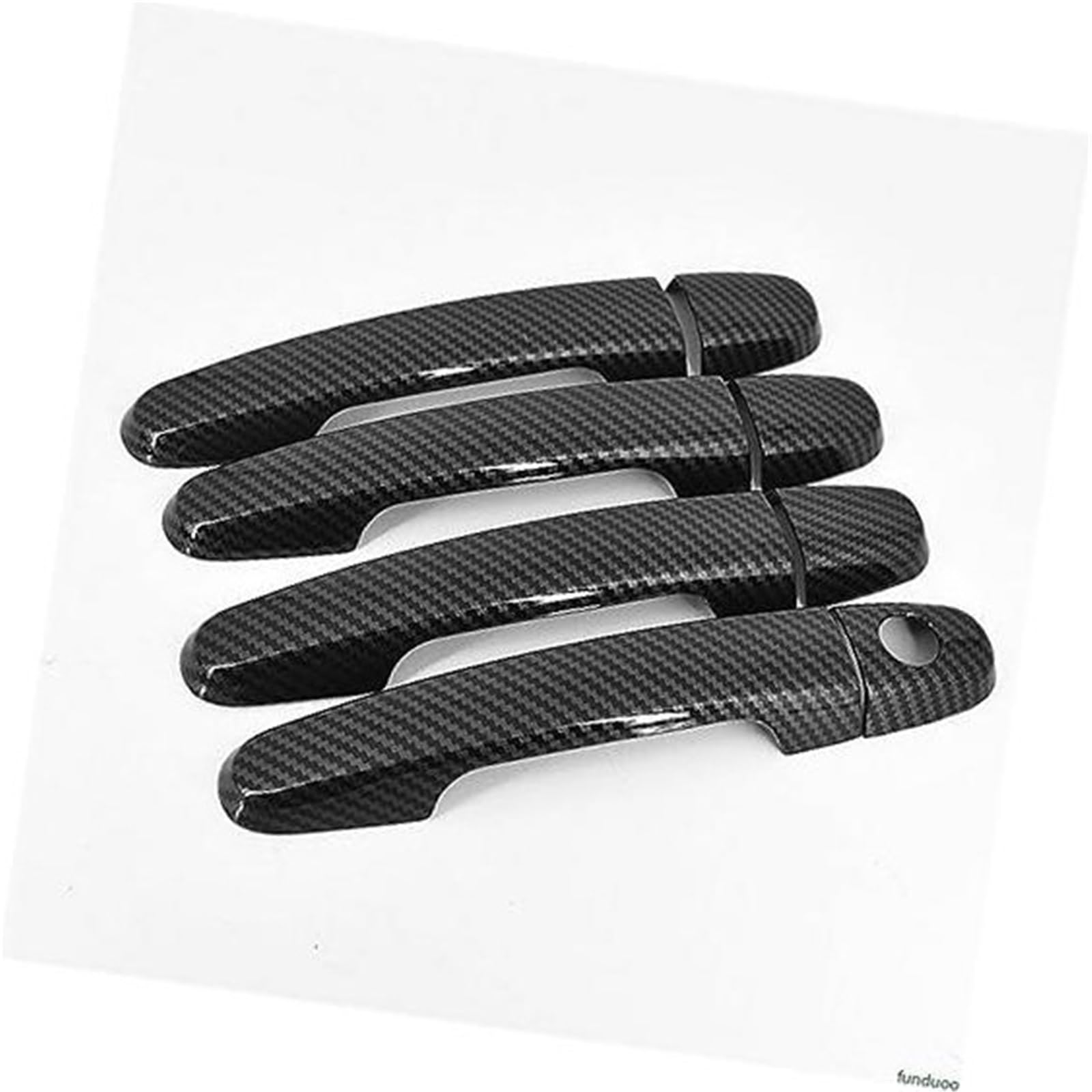 MEXWLOP, for Hyundai, Santa Fe 2007 2008 2009 2010 2011 2012 Kohlefaser-Chrom-Autotürgriffabdeckung Türgriffabdeckung aus Kohlefaser(Black No Buttons) von MEXWLOP