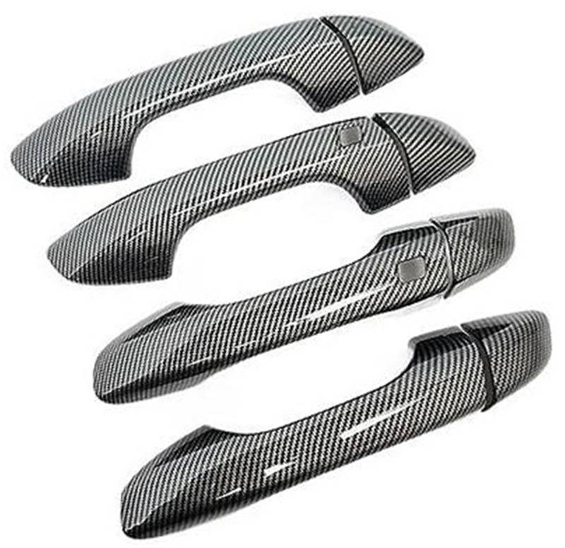 MEXWLOP, for Kia, Sportage QL KX5 2016-2020 Kohlefaser-Chrom-Autotürgriffschalenabdeckung Türgriffabdeckung aus Kohlefaser(Black C 0key 2button) von MEXWLOP