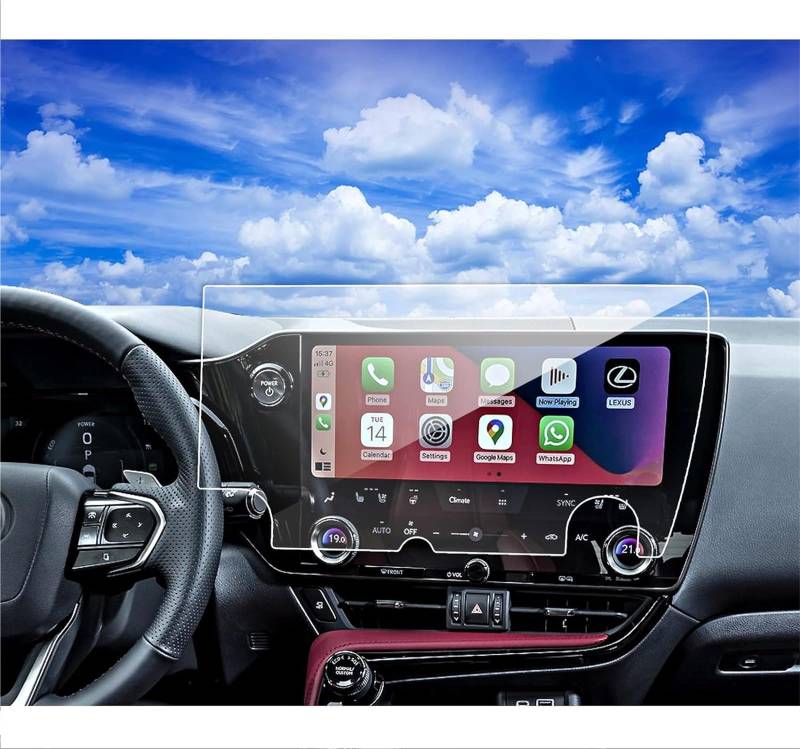 MEXWLOP, for Lexus, NX 250 NX350 NX350H 2022 2023 14-Zoll-Auto-LCD-Touchscreen-Navigation GPS-Schutzzubehör Hartglasfolie Blendfreie Autoscheibenfolie von MEXWLOP