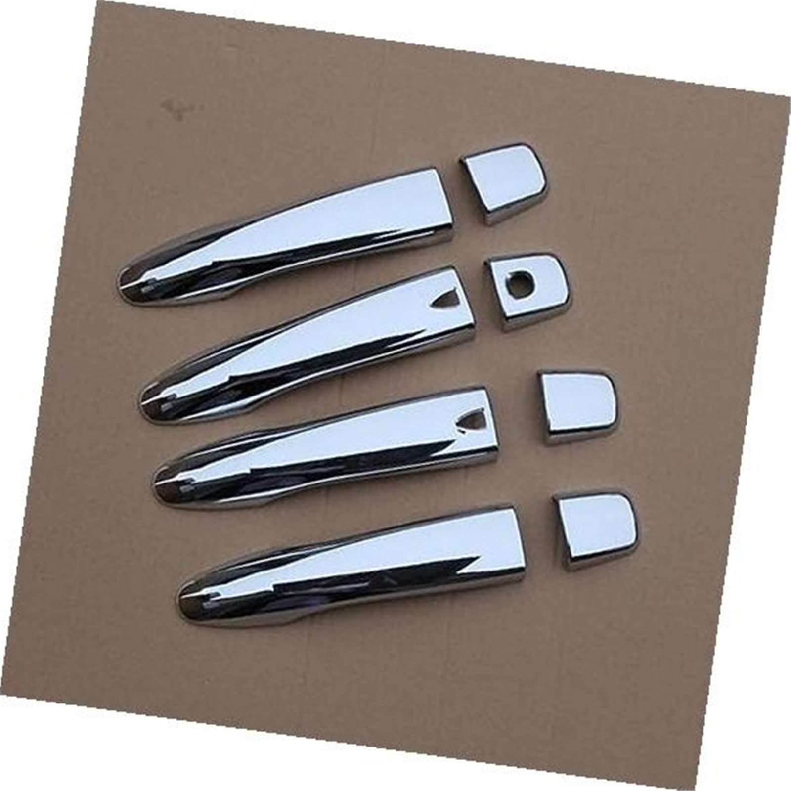 MEXWLOP, for Nissan, März, for Micra, 2017 2018 2019 2020, glänzend Schwarze Autotürgriffabdeckung, Dekorverkleidung Türgriffabdeckung aus Kohlefaser(Silver 2 Buttons) von MEXWLOP
