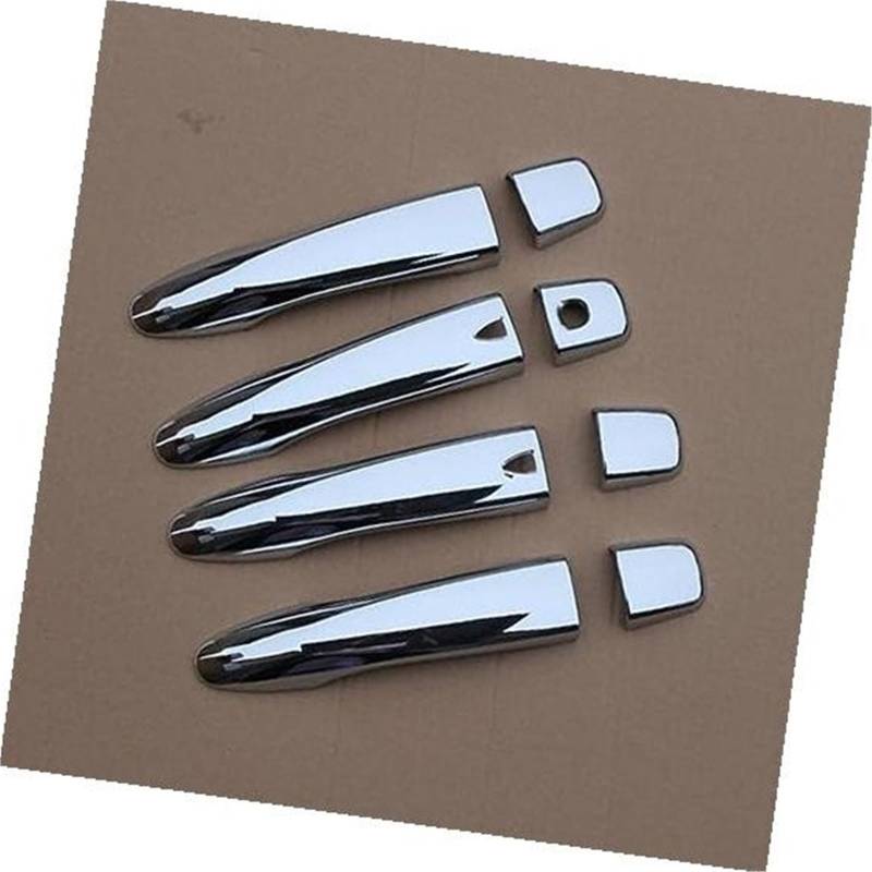MEXWLOP, for Nissan, März, for Micra, 2017 2018 2019 2020, glänzend Schwarze Autotürgriffabdeckung, Dekorverkleidung Türgriffabdeckung aus Kohlefaser(Silver 2 Buttons) von MEXWLOP