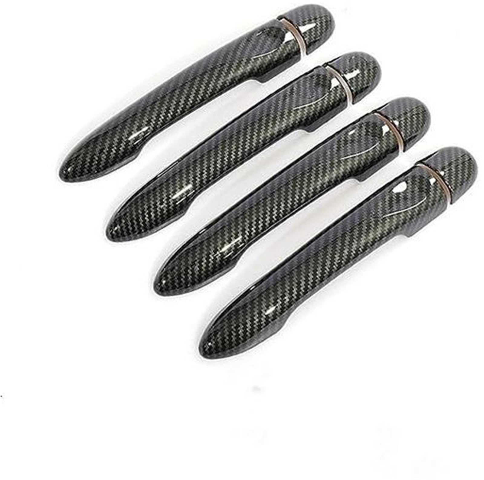 MEXWLOP, for Renault, Latitude, for Samsung, SM5 SM3, for Renault, Fluence L38 2009-2017 Kohlefaser-Autotürgriffabdeckung Türgriffabdeckung aus Kohlefaser(Black 4dr No Key No Button) von MEXWLOP