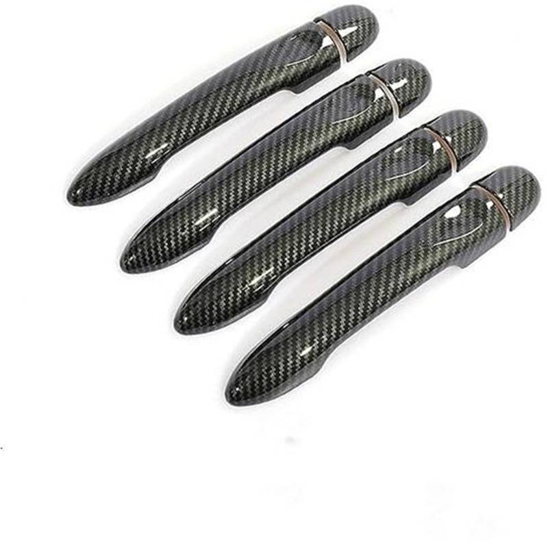 MEXWLOP, for Renault, Latitude, for Samsung, SM5 SM3, for Renault, Fluence L38 2009-2017 Kohlefaser-Autotürgriffabdeckung Türgriffabdeckung aus Kohlefaser(Black 4dr No Key No Button) von MEXWLOP