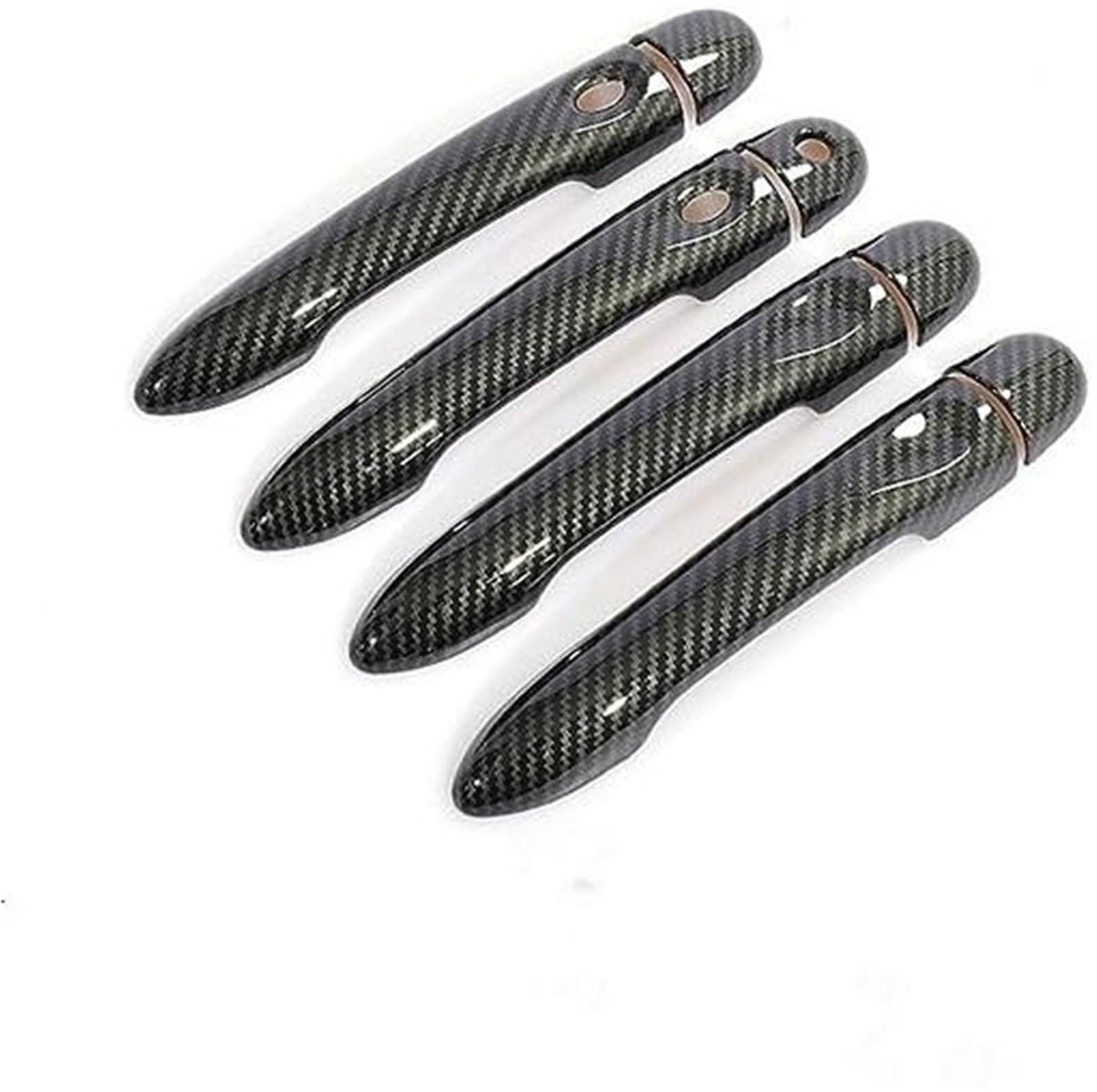 MEXWLOP, for Renault, Scenic III Grand Scenic/Scenic XMOD 2010-2016 Kohlefaser-Autotürgriffabdeckung Türgriffabdeckung aus Kohlefaser(Black 4dr 1 Key 2 Buttons) von MEXWLOP
