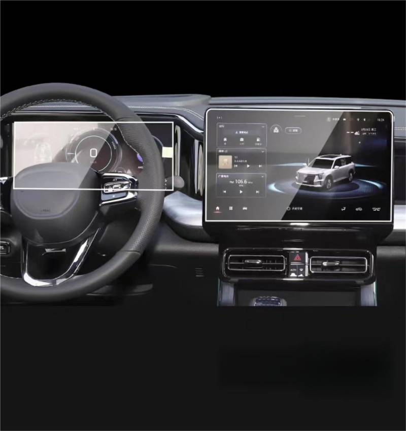 MEXWLOP, for Trumpchi, GAC GS8 2022 2023 2024 Touchscreen-Navigations-GPS und Armaturenbrett-Schutzfolie aus gehärtetem Glas Blendfreie Autoscheibenfolie von MEXWLOP