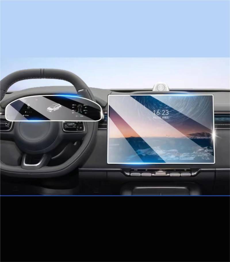 MEXWLOP, for Zeekr, 7X 2024 2025 Touchscreen-Navigations-GPS und Armaturenbrett-Schutzfolie aus gehärtetem Glas Blendfreie Autoscheibenfolie von MEXWLOP