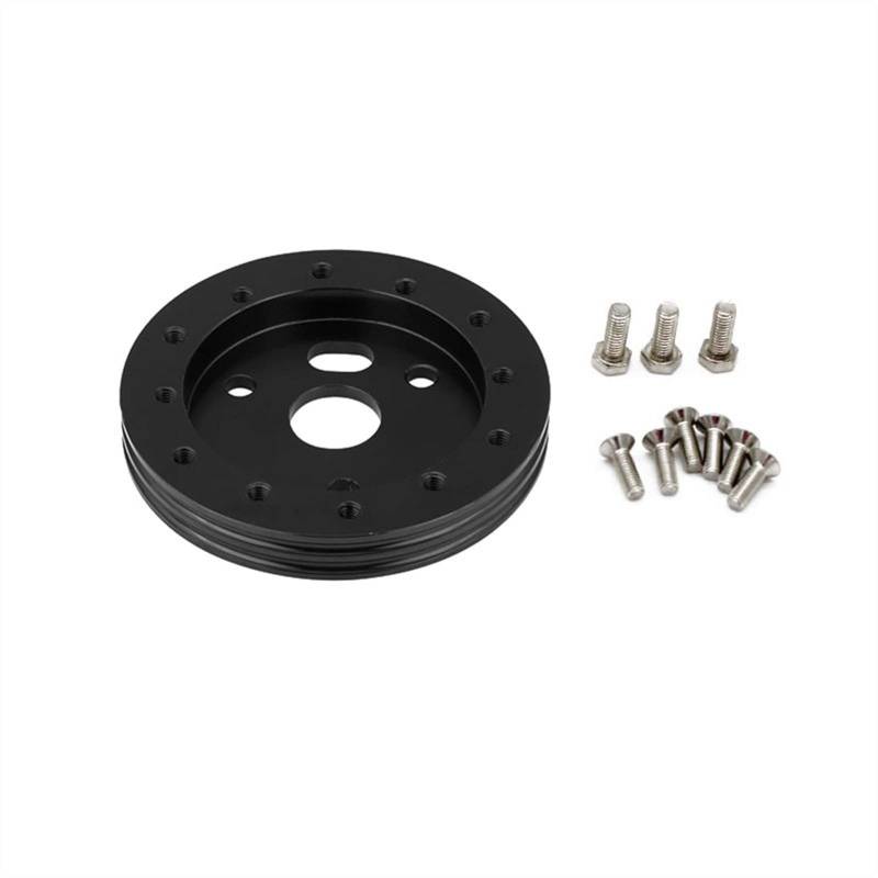 MEXWLOP 0, 5 Zoll 6 Loch Auto Lenkrad Hub Adapter Boss Kit Zuschuss APC 3 Loch Auto-Lenkradnabe(Black) von MEXWLOP