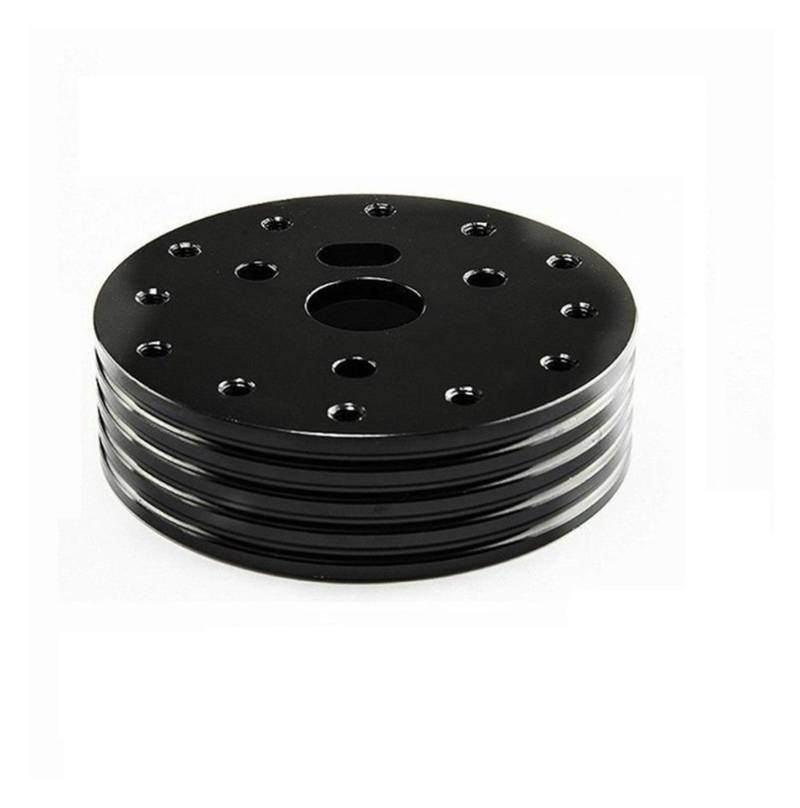 MEXWLOP 0,5 Zoll Nabe mit 6 Löchern for das Lenkrad, passend for Grant APC 3-Loch-Adapter-Boss-Kit, universeller Auto-Abstandshalter, Lenkradpolsterung höher Auto-Lenkradnabe(Black) von MEXWLOP