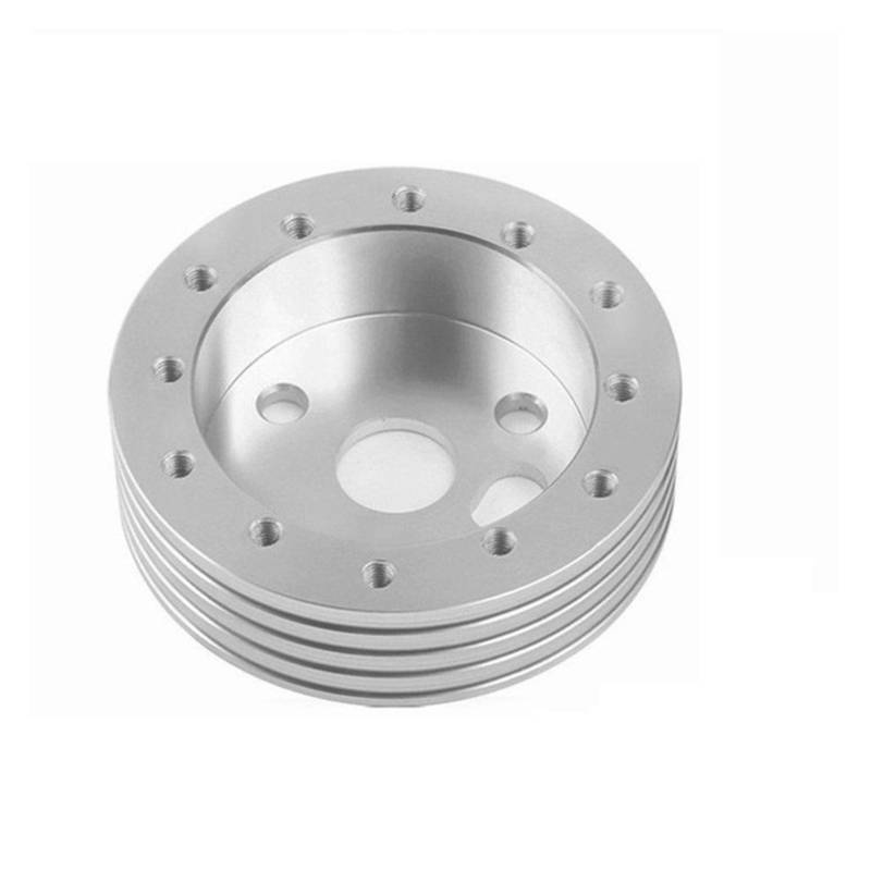 MEXWLOP 0,5 Zoll Nabe mit 6 Löchern for das Lenkrad, passend for Grant APC 3-Loch-Adapter-Boss-Kit, universeller Auto-Abstandshalter, Lenkradpolsterung höher Auto-Lenkradnabe(Silver) von MEXWLOP
