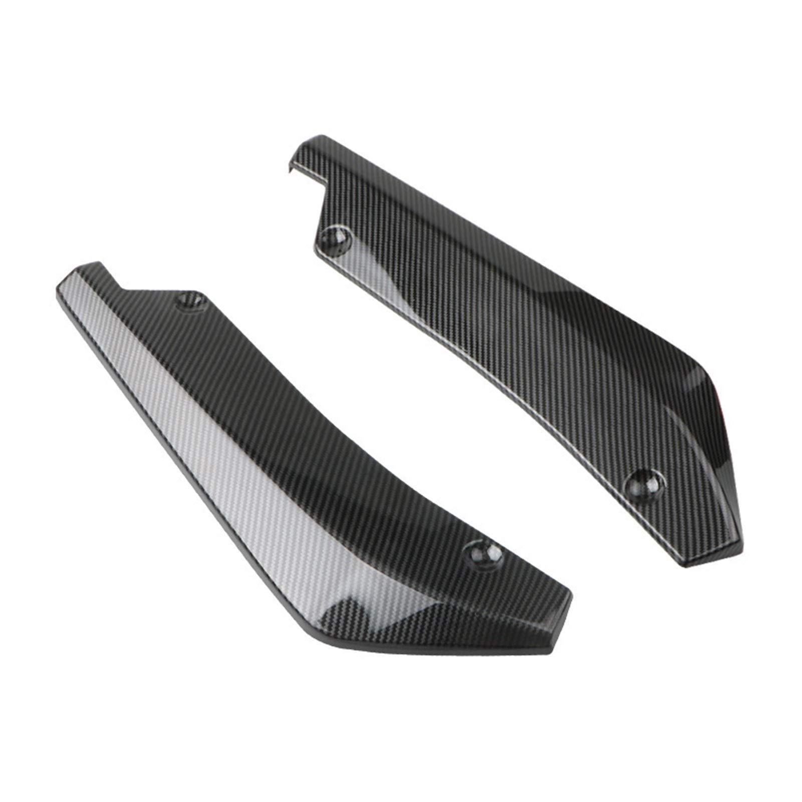 MEXWLOP 1 Paar Carbon Fiber Auto Heckstoßstangenlippe Diffusor Splitter Schutz Seitenverlängerungen, for, W204 E90 E92, for Benz, for, A4 Autospoilerverkleidung(Carbon Fiber) von MEXWLOP