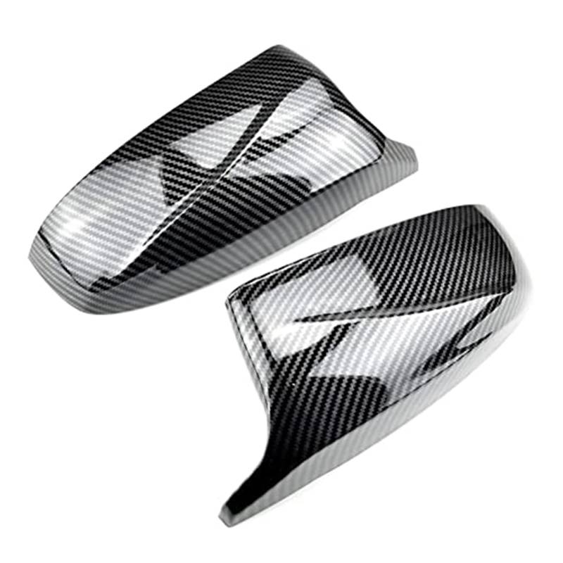 MEXWLOP 1 Paar Rearview Excellent Side Wing Modified Bright Black Carbon Fiber Pattern Spiegelabdeckkappen, for, X5 E70 X6 E71 2008–2013 Ersatzabdeckungen Auto-Seitenspiegelabdeckung(Black Carbon fib von MEXWLOP