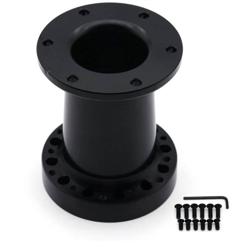 MEXWLOP 12/51/76/101 MM Universal Lenkradnaben-Abstandshalter Lenkradnaben-Boss-Kit Adapter Spacer Schwarz Auto-Lenkradnabe(101MM) von MEXWLOP