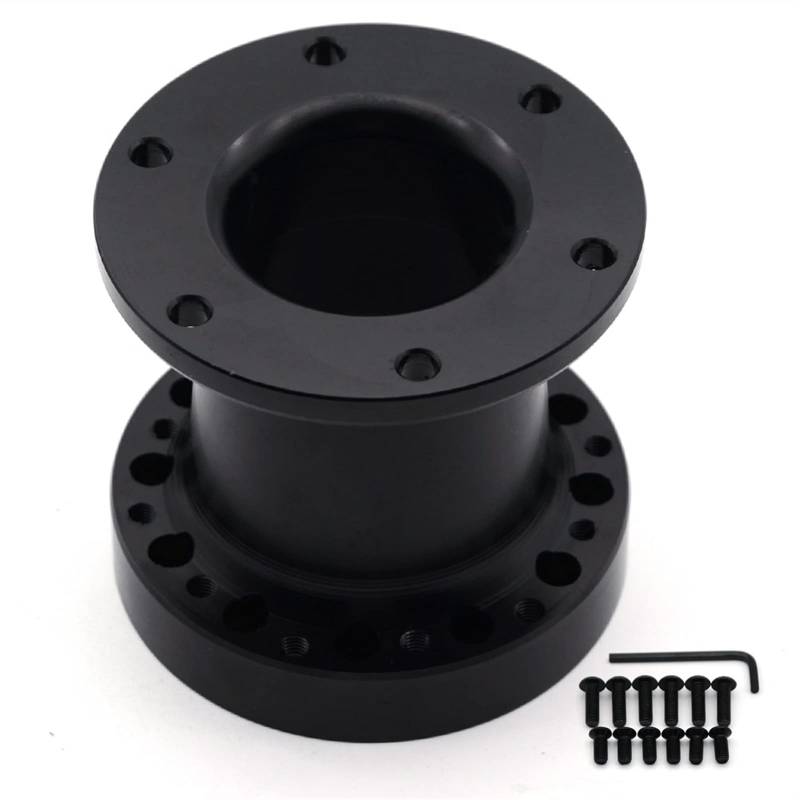MEXWLOP 12/51/76/101 MM Universal Lenkradnaben-Abstandshalter Lenkradnaben-Boss-Kit Adapter Spacer Schwarz Auto-Lenkradnabe(76MM) von MEXWLOP