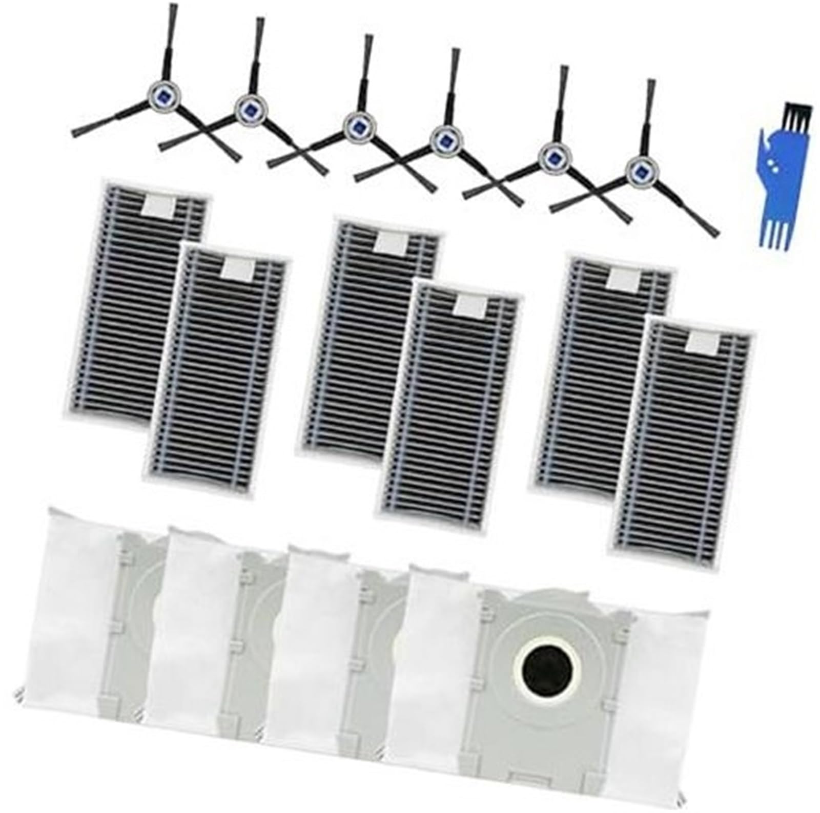 MEXWLOP 17-teiliger Ersatz for Ecovacs Deebot X8 Pro Omni Staubsauger, Zubehör: 6 HEPA-Filter, 6 Seitenbürsten, 4 Staubbeutel, 1 Reinigungsbürste Roboterstaubsauger-Ersatzset MEXWLOP 17-teiliger Ersatz for Ecovacs Deebot X8 Pro Omni Staubsauger, Zubehör: 6 HEPA-Filter, 6 Seitenbürsten, 4 Staubbeutel, 1 Reinigungsbürste Roboterstaubsauger-Ersatzset von MEXWLOP