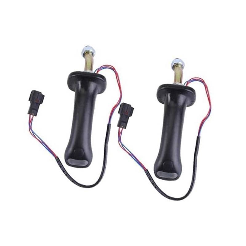MEXWLOP 2 STÜCK Bagger-Joystickgriff 2186, for Caterpillar-Kompaktlader 216B 216 216B Serie 216B3 226 226B 226B3 2-Tasten-Griff Bagger-Joystick-Kit 2186118, CA2186118, 218-6118 Joystick zur Baggersteu von MEXWLOP