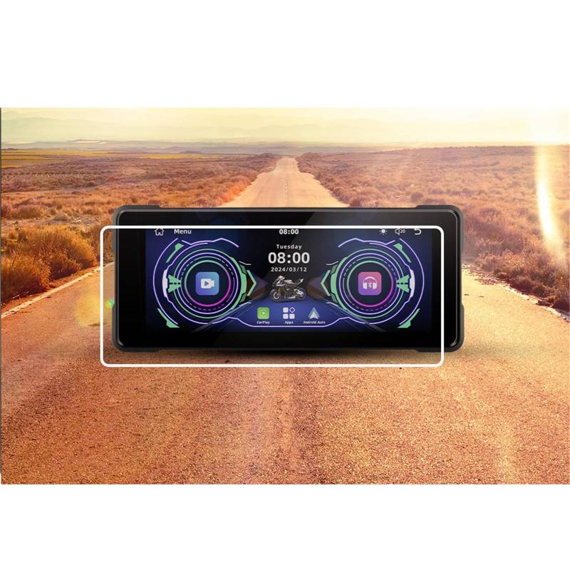 MEXWLOP 2 STÜCKE PET EVKEY MTC-12 7 Zoll Motorrad Autoradio Videoplayer GPS Navigation Displayschutzfolie Blendfreie Autoscheibenfolie von MEXWLOP