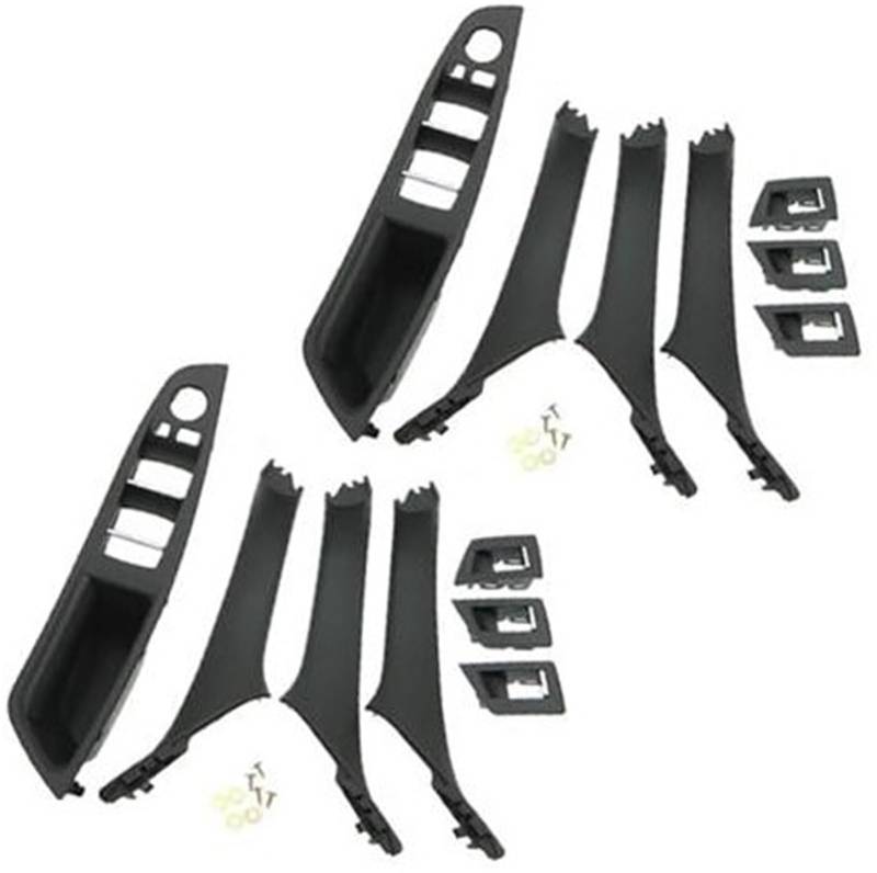 MEXWLOP 2 Set RHD Auto Innentürgriff Innentürverkleidung Pull Trim Cover, for, 5 Serie F10 F11 520 525 Schwarz 51417225875 51417225849 Autotür-Zuziehgriff von MEXWLOP