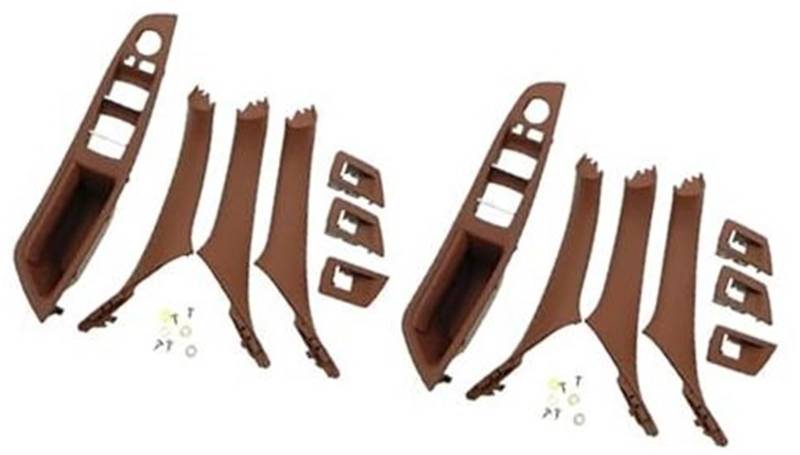 MEXWLOP 2 Set RHD Auto-Innentürgriff Innentürverkleidung Zugverkleidungsabdeckung, for, 5 Serie F10 F11 520 525 Rotbraun 51417225875 51417225849 Autotür-Zuziehgriff von MEXWLOP