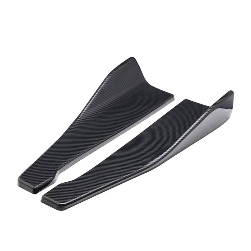 MEXWLOP 2 Stücke 48cm Carbon Fiber Heckspoiler Canards Diffusor Auto Seitenschweller Splitter Kit Anti-Scratch Universal Schutzwinkel Autospoilerverkleidung(Carbon Fiber) von MEXWLOP