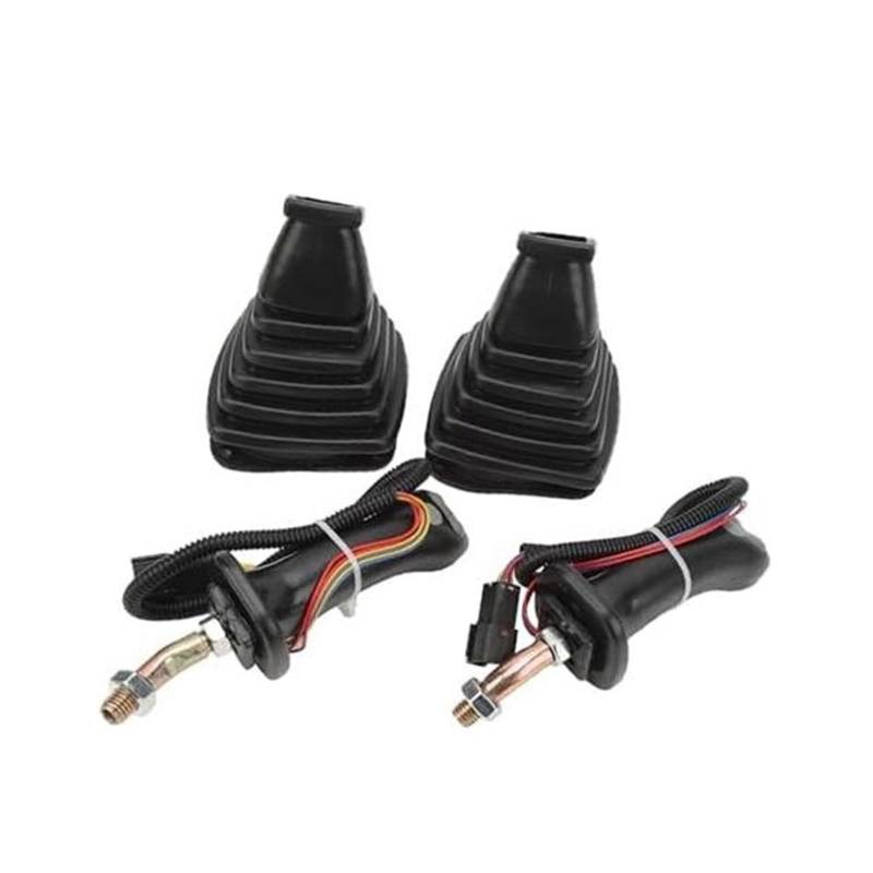 MEXWLOP 2-teilige Joystick-Griffe for Bagger, hochfeste 3-Tasten-Joystick-Griffe for Bagger mit Ersatzstaubschutz, for Doosan DH DX150 215 225 300 37020119C Joystick zur Baggersteuerung von MEXWLOP