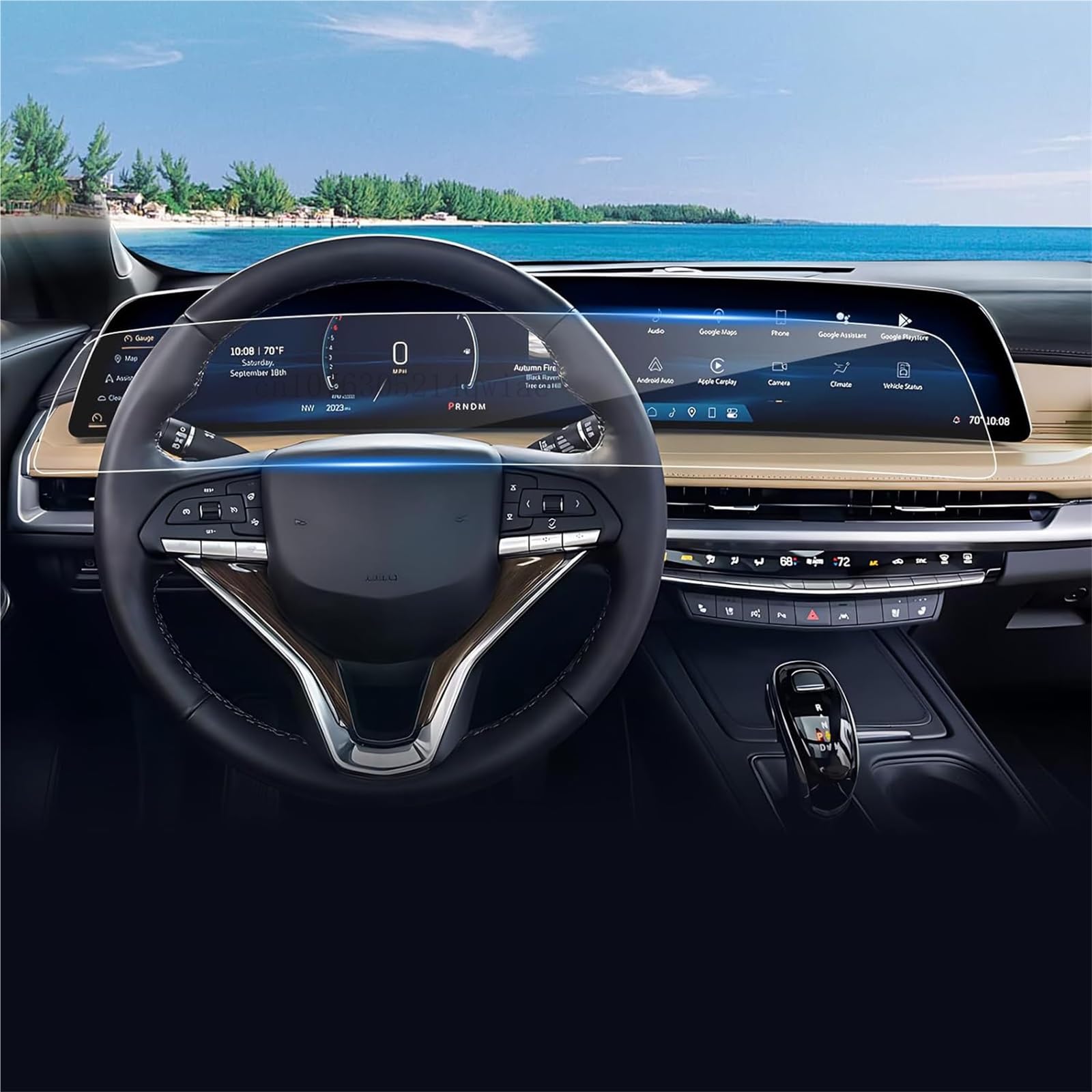 MEXWLOP 2024 2025, for Cadillac, XT4 CT5 Auto LCD Touchscreen Navigation GPS UND Armaturenbrett Schutz TPU Schutzfolie Blendfreie Autoscheibenfolie von MEXWLOP