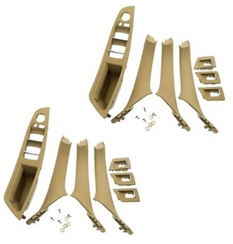 MEXWLOP 2Set RHD Auto Innentürgriff Innentürverkleidung Pull Trim Cover, for, 5 Serie F10 F11 520 525 Beige 51417225875 51417225849 Autotür-Zuziehgriff von MEXWLOP