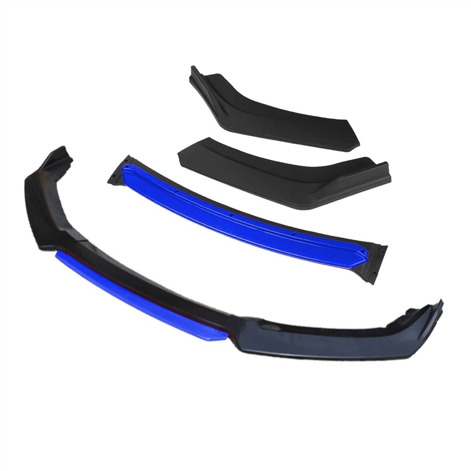 MEXWLOP 3 Stück Auto Frontstoßstange Lippensplitter Diffusor Lippenkörper Kit Spoiler Stoßstangen, for VW, for Golf 7 7.5 2010–2019, Schwarz Frontstoßstangenlippe(4pcs+Blue) von MEXWLOP