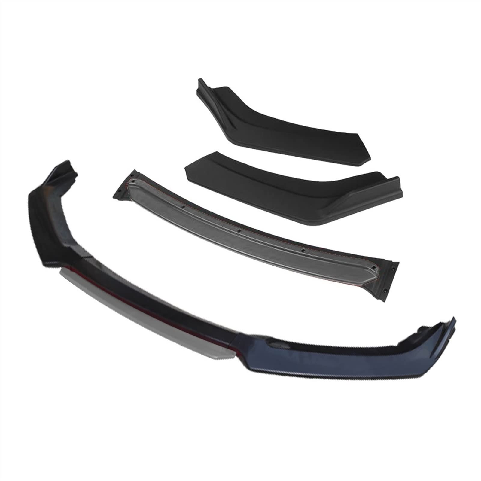 MEXWLOP 3-teiliges Auto-Frontstoßstangen-Lippensplitter-Diffusor-Lippenkörper-Kit, Spoiler-Stoßstangen, for Opel, for Vauxhall, Astra K 2016–2019, Schwarz Frontstoßstangenlippe(4pcs+Grey) von MEXWLOP