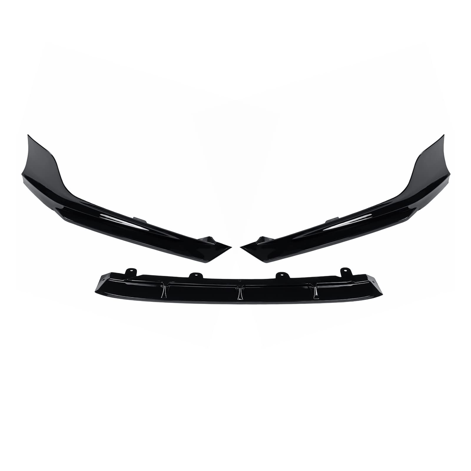 MEXWLOP 3-teiliges Auto-Frontstoßstangen-Splitter-Lippenspoiler-Diffusor-Schutz-Surround-Formteil-Abdeckungs-Körper-Kit, for Accord, 2018–2019 Frontstoßstangenlippe(Black) von MEXWLOP