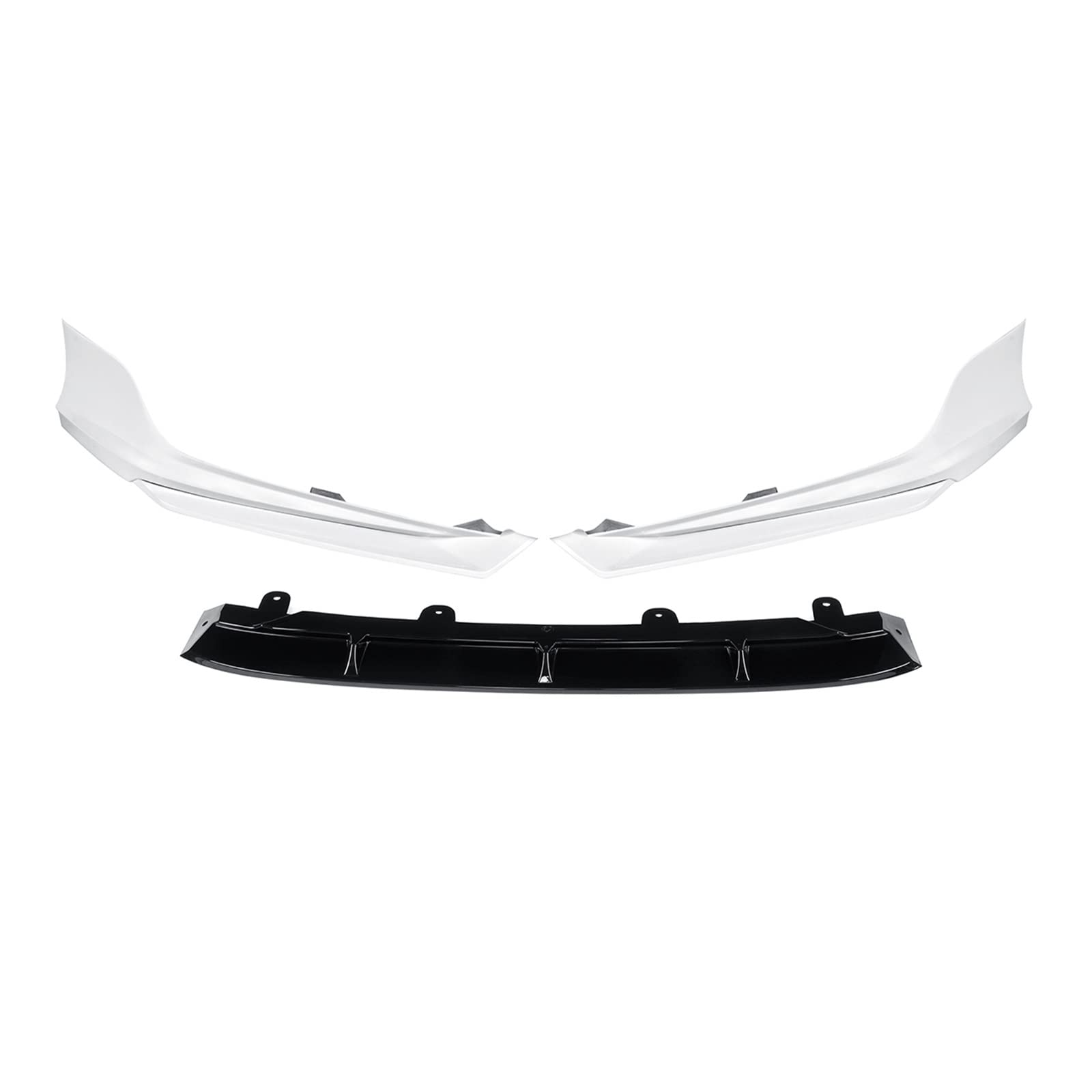 MEXWLOP 3-teiliges Auto-Frontstoßstangen-Splitter-Lippenspoiler-Diffusor-Schutz-Surround-Formteil-Abdeckungs-Körper-Kit, for Accord, 2018–2019 Frontstoßstangenlippe(White) von MEXWLOP