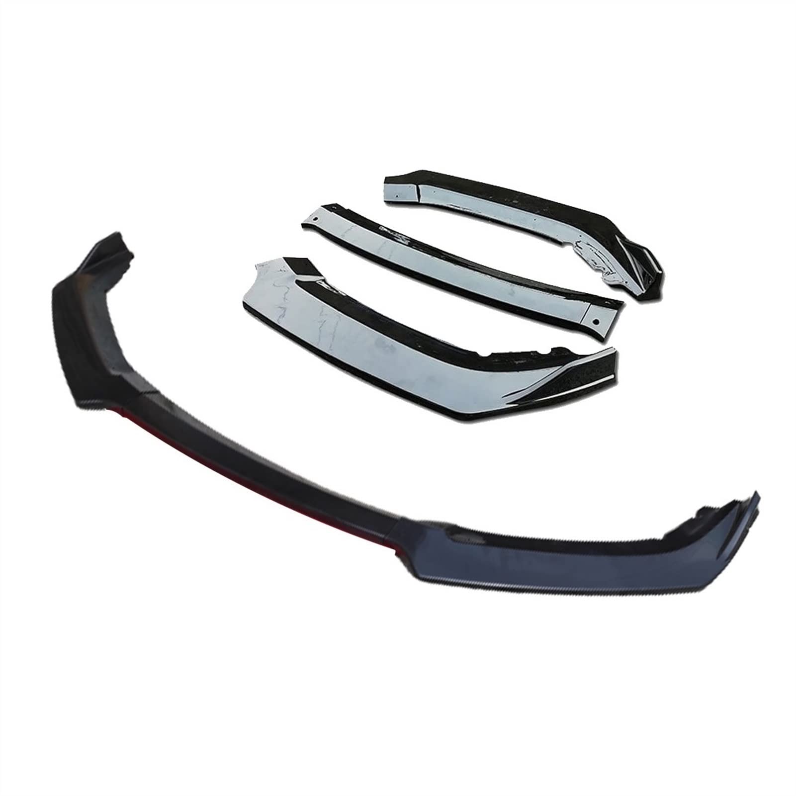 MEXWLOP 3-teiliges Zubehör, Auto-Frontstoßstangen-Lippensplitter, Diffusor-Lippenkörper-Kit, Spoiler-Stoßstangen, for Hyundai, for Elantra, 2016 2019, Schwarz Frontstoßstangenlippe(3pcs) von MEXWLOP