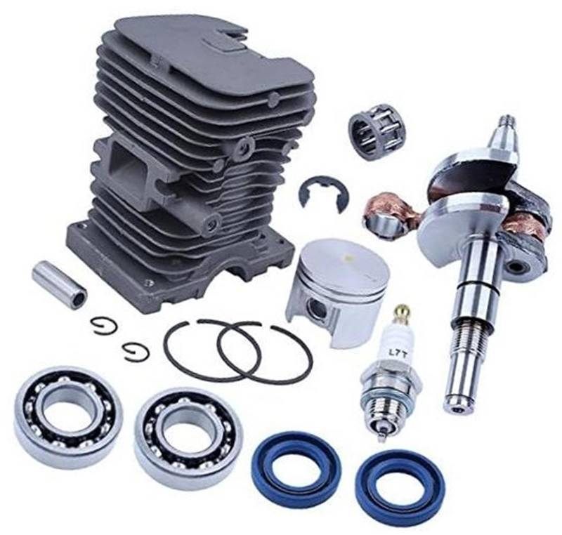MEXWLOP 38-mm-Zylinderkolbensatz, Kurbelwellenlager, for STIHL, MS180 018 MS170 017 Kettensägen mit L7T-Zündkerzen-Öldichtungen, Stiftringe Rasenmäher-Zündkerze von MEXWLOP