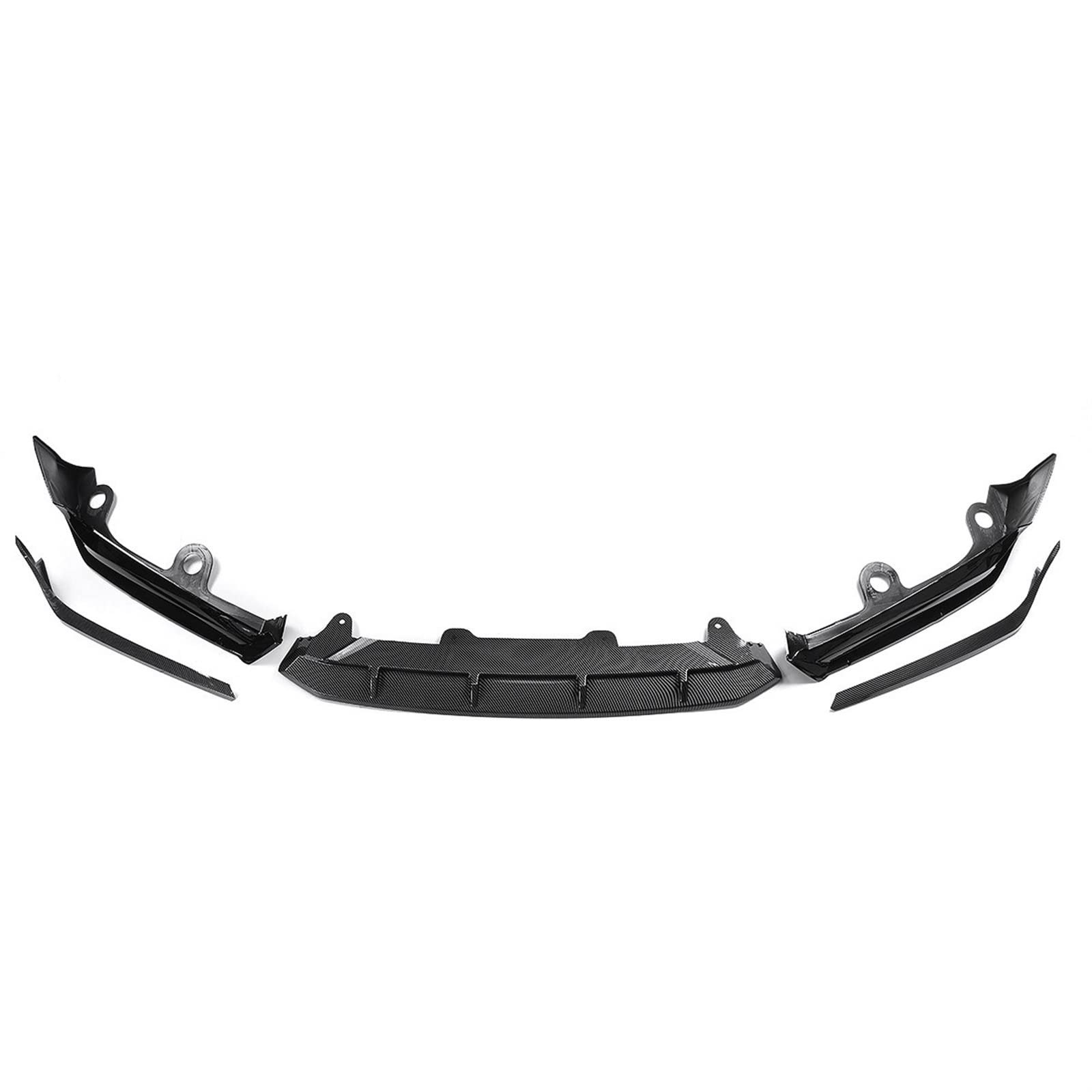 MEXWLOP 3X Frontstoßstange Lip Spoiler Splitter Surround Moulding Cover Trim Body Kit ACR Style, for Accord, 10. Generation 2018-2020 Frontstoßstangenlippe(Black Carbon Fiber L) von MEXWLOP