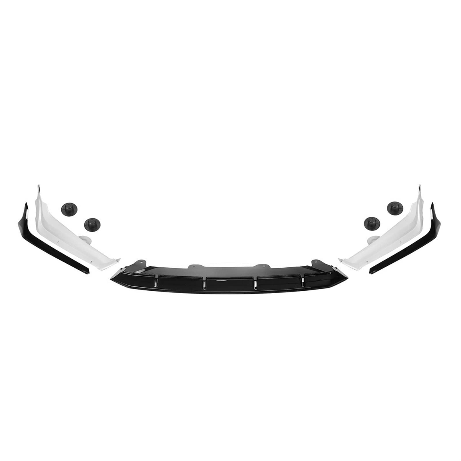 MEXWLOP 3X Frontstoßstange Lip Spoiler Splitter Surround Moulding Cover Trim Body Kit ACR Style, for Accord, 10. Generation 2018-2020 Frontstoßstangenlippe(Black White) von MEXWLOP