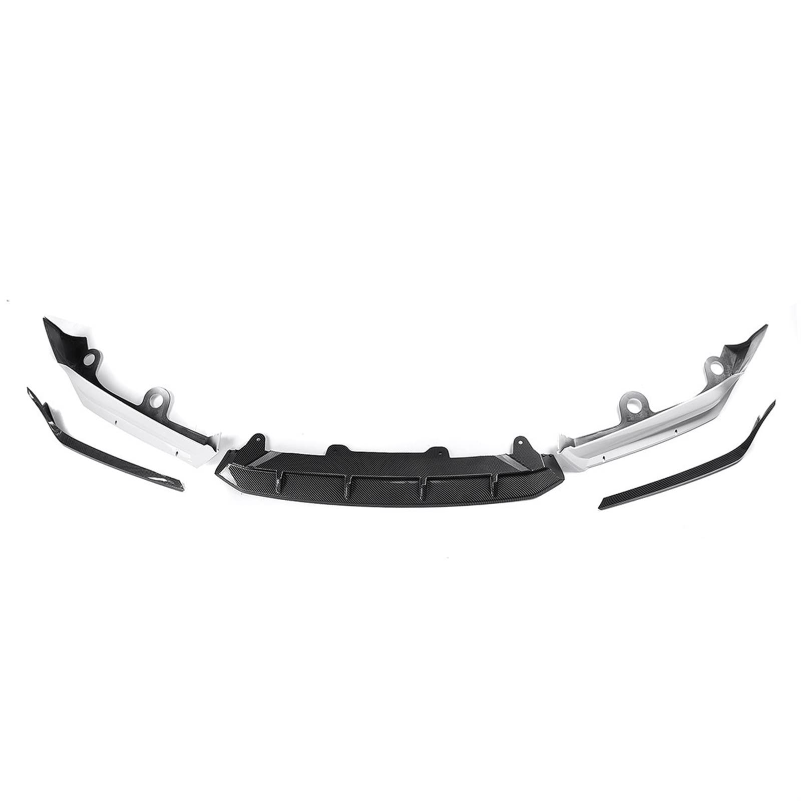 MEXWLOP 3X Frontstoßstange Lip Spoiler Splitter Surround Moulding Cover Trim Body Kit ACR Style, for Accord, 10. Generation 2018-2020 Frontstoßstangenlippe(White Carbon Fiber L) von MEXWLOP