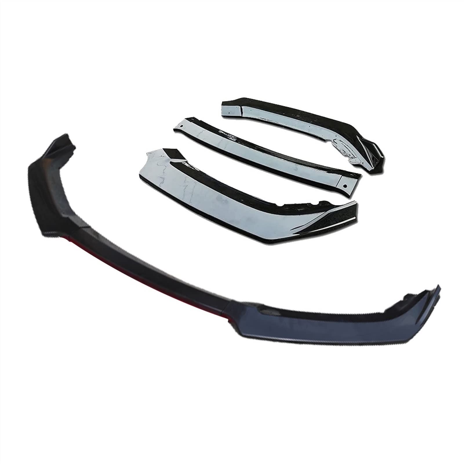 MEXWLOP 4 Stück Auto-Frontstoßstangenlippe, glänzend schwarz, Splitter, Diffusor, Body-Kit, Spoiler, hell, for FIAT, Tipo Egea 2015–2020 Frontstoßstangenlippe(3pcs) von MEXWLOP