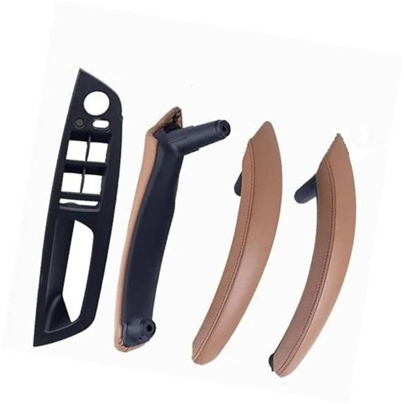 MEXWLOP 4PCS Set LHD RHD Carbon Fiber Texture Auto Links Rechts Innen Innen Tür Pull Griff Trim Abdeckung, for, E70 E71 X5 X6 Autotür-Zuziehgriff(LHD-Brown-Standard) von MEXWLOP