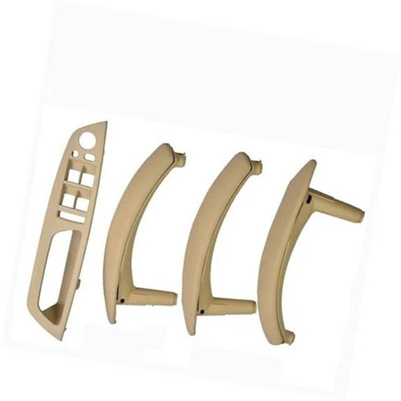 MEXWLOP 4PCS Set LHD RHD Carbon Fiber Texture Auto Links Rechts Innen Innen Tür Pull Griff Trim Abdeckung, for, E70 E71 X5 X6 Autotür-Zuziehgriff(RHD-Beige-Hige) von MEXWLOP