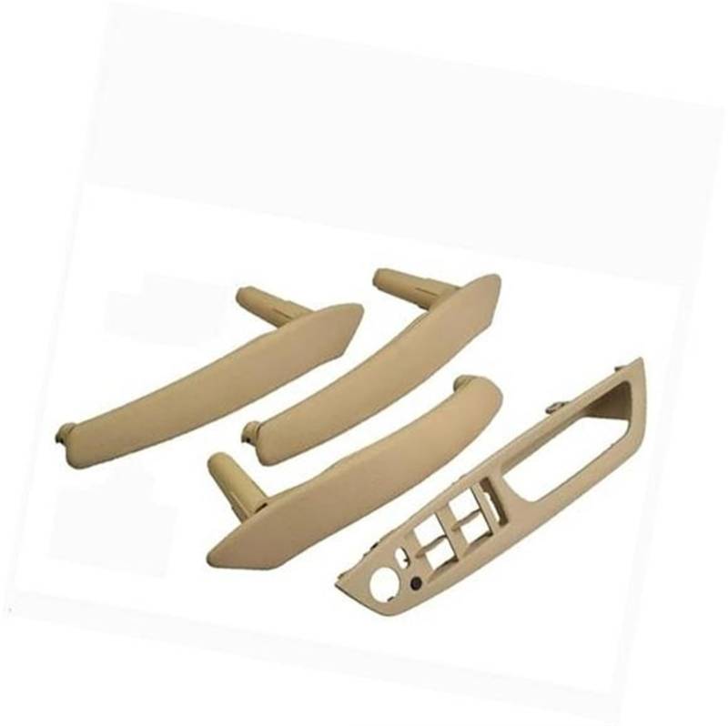 MEXWLOP 4PCS Set LHD RHD Carbon Fiber Texture Auto Links Rechts Innen Innen Tür Pull Griff Trim Abdeckung, for, E70 E71 X5 X6 Autotür-Zuziehgriff(RHD-Beige-Standard) von MEXWLOP