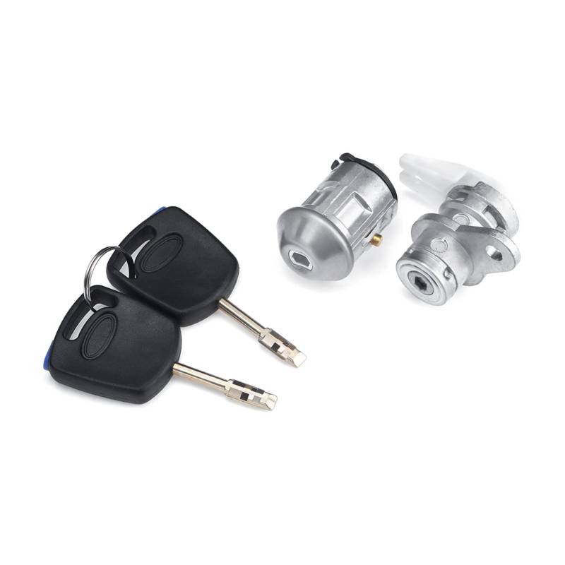 MEXWLOP 4Pcs Rechte Antriebsseite Zündschloss Türschloss Barrel Mit 2 Schlüssel Ersatz, for Ford, for Falcon, AU BA XR6 XR8 von MEXWLOP