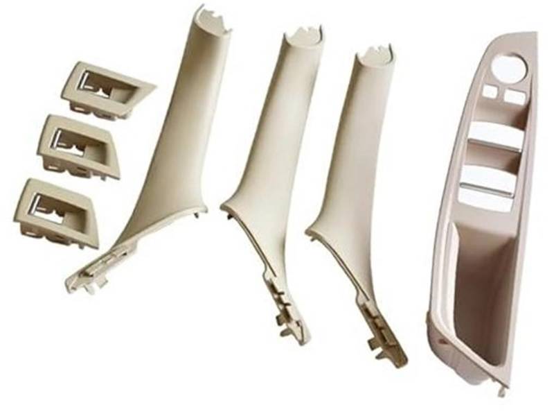 MEXWLOP 7PCS Set Rechtslenker RHD, for, 5er F10 F11 520 525 Rotweingrau Auto Innentürgriff Innenverkleidung Zugverkleidung Autotür-Zuziehgriff(Oyster-7Pcs-RHD) von MEXWLOP